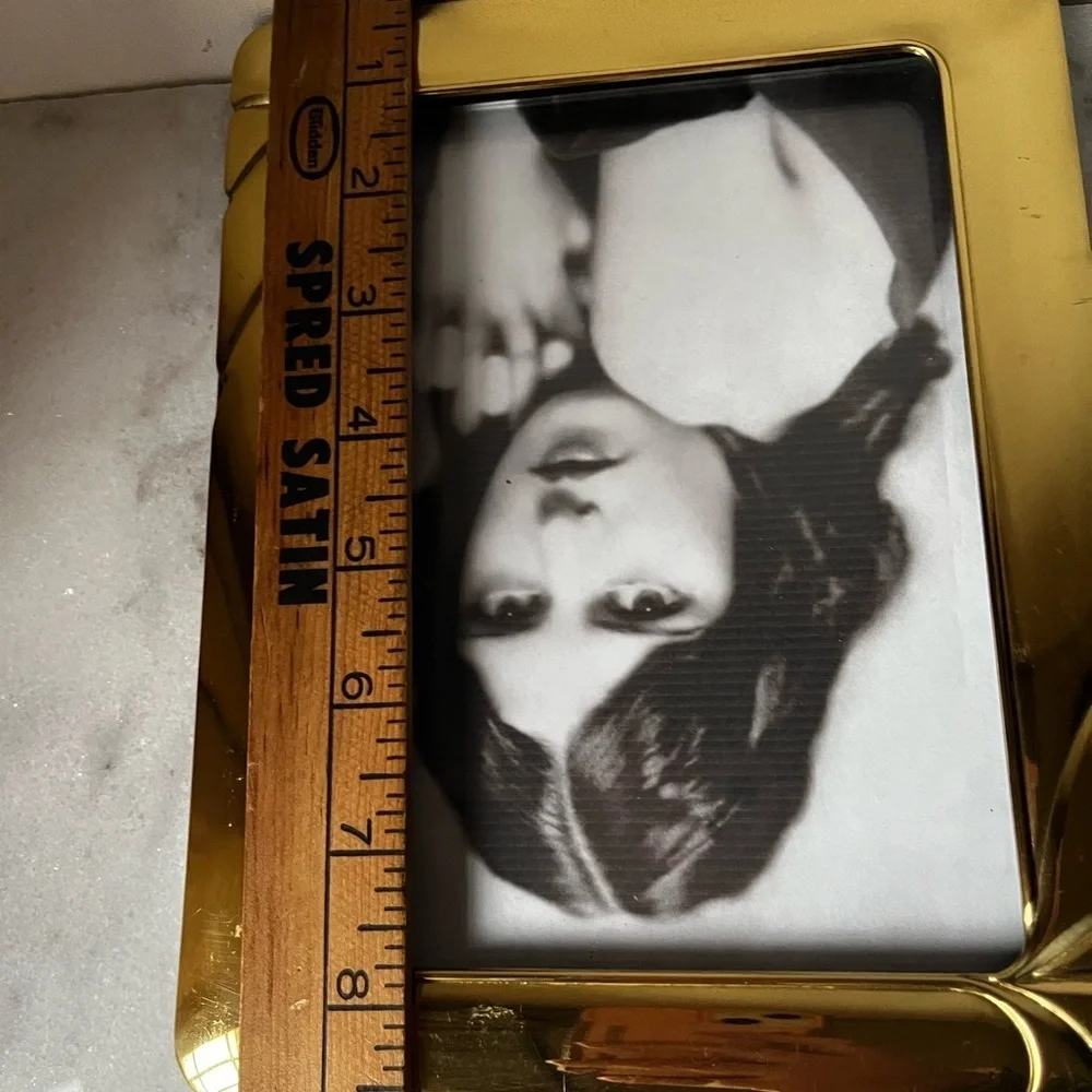 Solid Brass Photo Frame 6.5”x8.5” Vintage for 5”x7” photo..